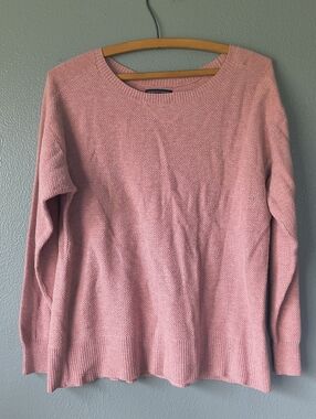 Women's Pink Crewneck Knit Sweater